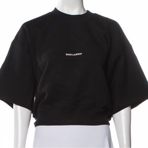 Saint Laurent crew neck short sleeve sweatshirt